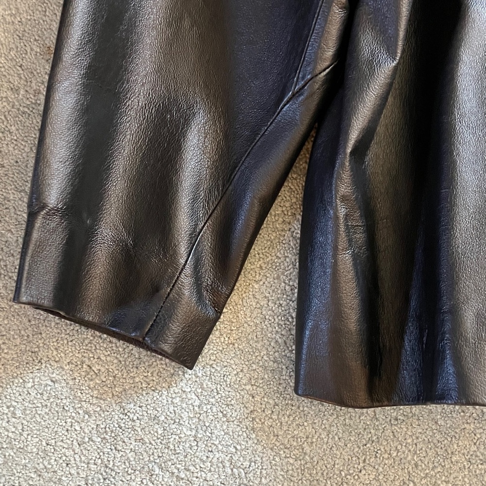 Sleek Black Leather Performance Jacket - image 2